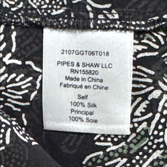 Veronica Beard Natuka black green sheer floral print ruffle trim blouse size 4 - Picture 13 of 16